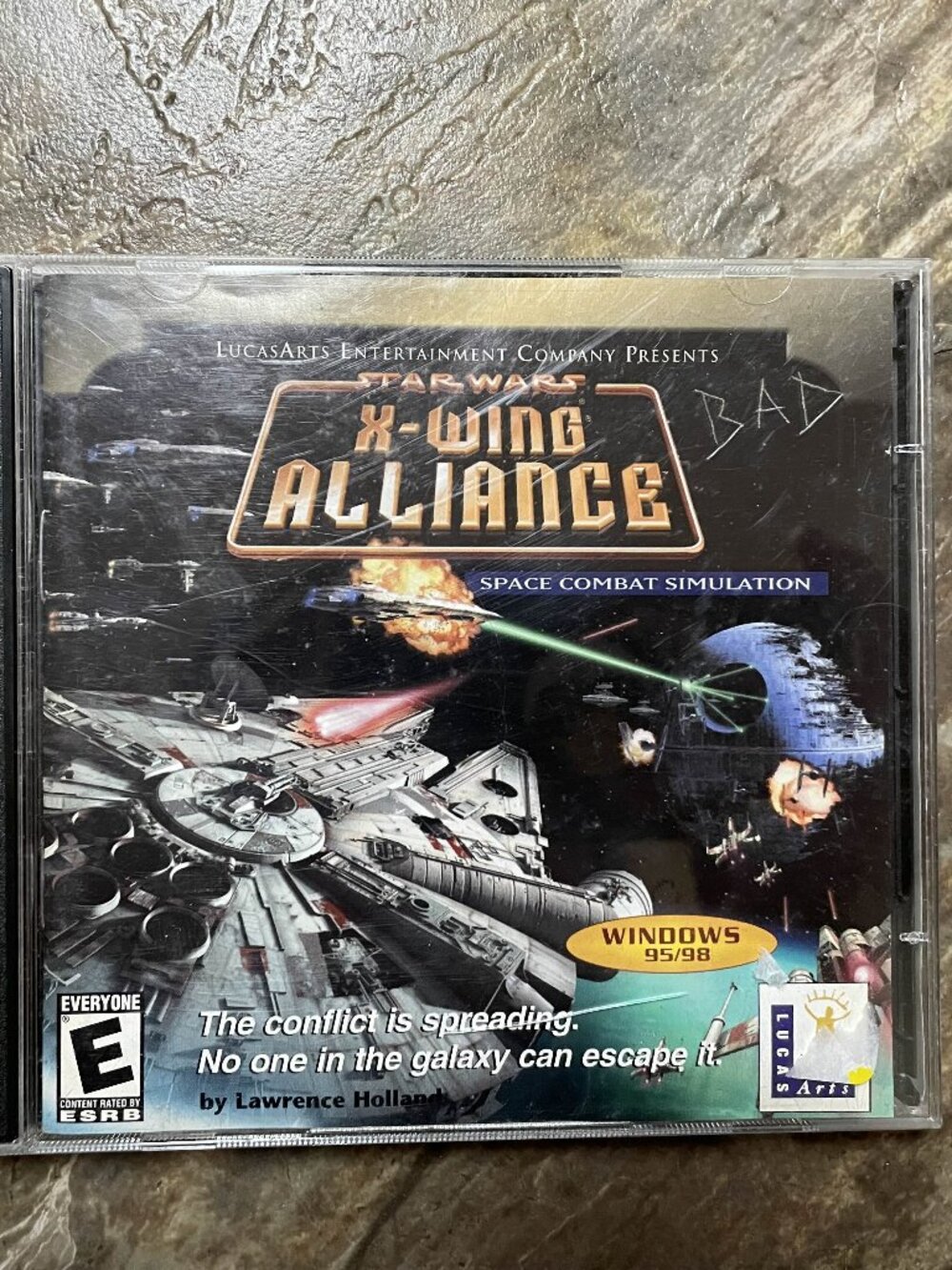 Star Wars X-Wing Alliance PC CD-ROM Jewel Case Manual Disc 1 Works AS IS